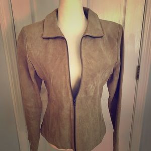 Suede leather jacket